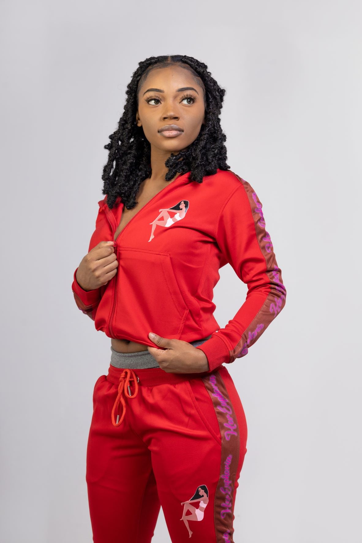 Ladies cheap red tracksuit